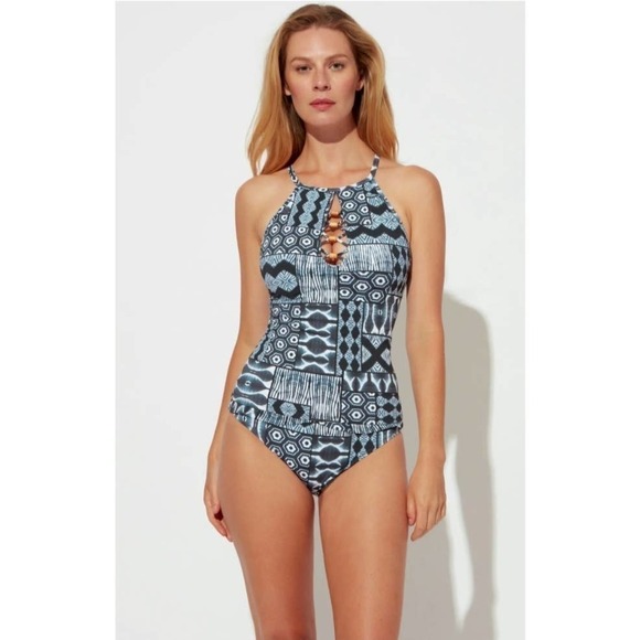 Bleu by Rod Beattie Island Time Tankini Top Blue Size 4 - Picture 1 of 9